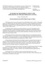 Statement by the German EU Presidency in response to the statement of the OSCE Minsk Group Co-Chairs