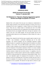 Statement by the Portuguese EU Presidency on Russia’s ongoing aggression against Ukraine and illegal occupation of Crimea