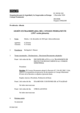 Diario de la 1292ª Sesión extraordinaria del Consejo Permanente