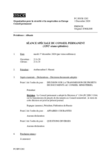 Journal de la 1292ème séance spéciale du Conseil permanent