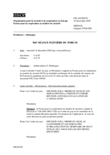Journal de la 964ème séance plénière du Forum