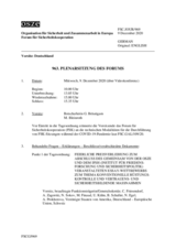 Journal der 963. Plenarsitzung des Forums