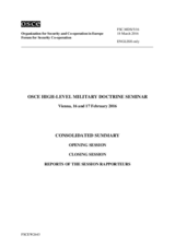 Consolidated Summary of the 2016 OSCE High-Level Military Doctrine Seminar