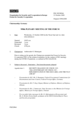 Journal of the 958th Plenary Meeting of the Forum for Security Co-operation