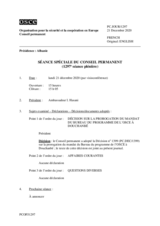 Journal de la 1297ème séance spéciale du Conseil permanent