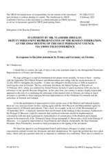  Statement by the Delegation of the Russian Federation in response to the statement by the Delegation of France