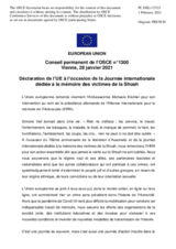 Déclaration de l’UE à l’occasion de la Journée internationale dédiée à la mémoire des victimes de la Shoah