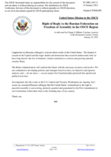Statement by the Delegation of the United States of America in response to the statement by the Delegation of the Russian Federation