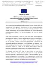 Statement by the Portuguese EU Presidency in response to the presentations by Ms. B. San, Mr. M. Murphy, Colonel G. Trohel, Ms. A. Tyskiewicz, and by Mr. K. Aleksa