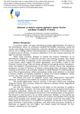 Statement by the Delegation of Ukraine on Russia’s ongoing aggression against Ukraine and illegal occupation of Crimea