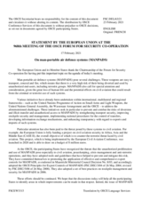 Statement by the Portuguese EU Presidency in response to the presentations by Mr. M. Schroeder, by Ms. K. Chandler, and by Mr. A. Borde