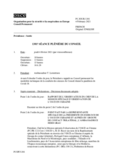Journal de la 1301ème séance plénière du Conseil