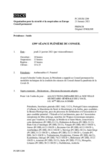 Journal de la 1299ème séance plénière du Conseil