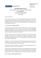 Welcoming Remarks at the Women’s Leadership in Peace Building and Conflict Prevention panel by the OSCE Secretary General Helga Maria Schmid