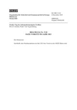 Decision No.5/20 - OSCE CHAIRMANSHIP IN THE YEAR 2023