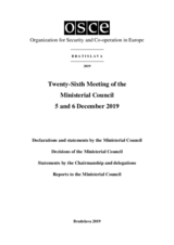 Final Document of the Twenty-Sixth Meeting of the Ministerial Council, Bratislava, 5-6 December 2019 