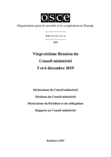 Final Document of the Twenty-Sixth Meeting of the Ministerial Council, Bratislava, 5-6 December 2019 