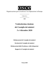 Final Document of the Twenty-Seventh Meeting of the Ministerial Council, Tirana, 3-4 December 2020