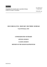 Consolidated Summary of the 2021 OSCE High-Level Military Doctrine Seminar