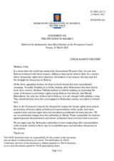 Statement by the Delegation of Norway on recent developments in Belarus