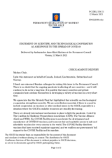Statement by the Delegation of Norway, also on behalf of Canada, Iceland, Liechtenstein and Switzerland, on improving scientific and technological co-operation as response to the spread of COVID-19 