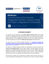 Outcome Document of the Webinar: Terrorist Use of the Internet - Designation of Illicit Content Online and Gaps in Regulatory Frameworks