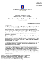 Statement by the Delegation of Norway in response to the report by the Head of the OSCE Mission to Serbia, Ambassador Jan Braathu