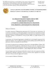 Intervention de la Delegation permanente d'Armenie aupres de l’OSCE au Conseil permanent du 18 mars 2021 a l’occasion de la Journee internationale de la Francophonie et de la Semaine de la langue française et de la Francophonie