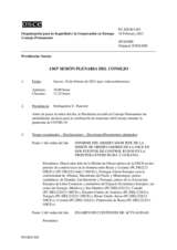 Diario de la 1303ª Sesión plenaria del Consejo Permanente