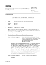 Giornale della 1303a Seduta plenaria del Consiglio permanente