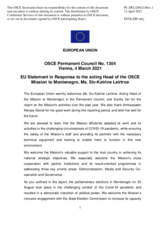 Statement by the Portuguese EU Presidency in response to the report by the Acting Head of the OSCE Mission to Montenegro, Ms. Siv-Katrine Leirtroe