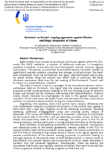 Statement by the Delegation of Ukraine on Russia’s ongoing aggression against Ukraine and illegal occupation of Crimea