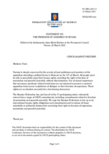 Statement by the Delegation of Norway on the freedom of assembly in the Russian Federation