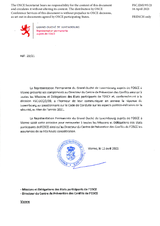 Response by the Delegation of Luxembourg to the Questionnaire on the Code of Conduct on Politico-Military Aspects of Security