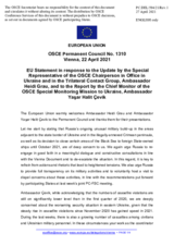 Statement by the Portuguese EU Presidency in response to the update by Ambassador Heidi Grau and to the report by Ambassador Yaşar Halit Çevik
