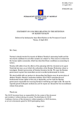 Statement by the Delegation of Norway on concerns relating to the detention of Mr. A. Navalny