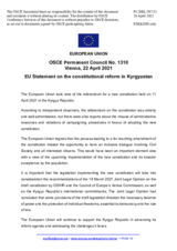 Statement by the Portuguese EU Presidency on the referendum on the Constitution of the Kyrgyz Republic, held on 11 April 2021