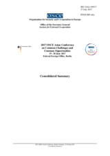 Consolidated Summary 2017 OSCE Asian Conference