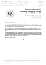 Statement by the Delegation of the United States of America in response to the statement by the Delegation of the Russian Federation