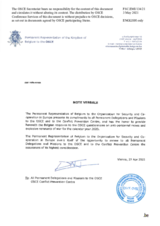 Response by the Delegation of Belgium to the Questionnaire on Anti-Personnel Mines and Explosive Remnants of War