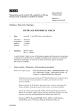 Journal de la 970ème séance plénière du Forum