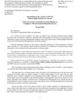 Presentation by Mr. A. Tatoyan, Human Rights Defender of Armenia