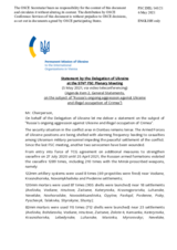 Statement by the Delegation of Ukraine on the situation in and around Ukraine