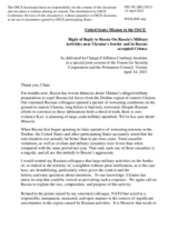 Statement by the Delegation of the United States of America in response to the statement by the Delegation of the Russian Federation