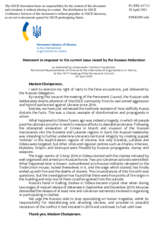 Statement by the Delegation of Ukraine in response to the statement by the Delegation of the Russian Federation on the 7 years of the mass murder in Odessa on 2 May 2014