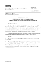 Permanent Council Decision No. 1401