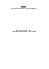 OSZE-Dokument über Kleinwaffen und Leichte Waffen