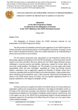 Statement by the Delegation of Armenia in response to the presentation of the 2022 Programme Outline by the Secretary General, Ms. Helga Maria Schmid