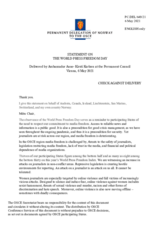 Statement by the Delegation of Norway, also on behalf of several delegations, on the World Press Freedom Day, observed on 3 May 2021
