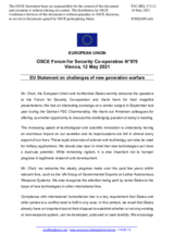 Statement by the Portuguese EU Presidency in response to the presentations by Ms. S. M. Grand Clement, by Colonel Z. Amirkhanyan, and by Mr. T. Vestner